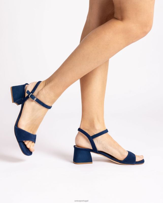 Unisa sandália com salto largo mulheres 6V2Z6156 azul