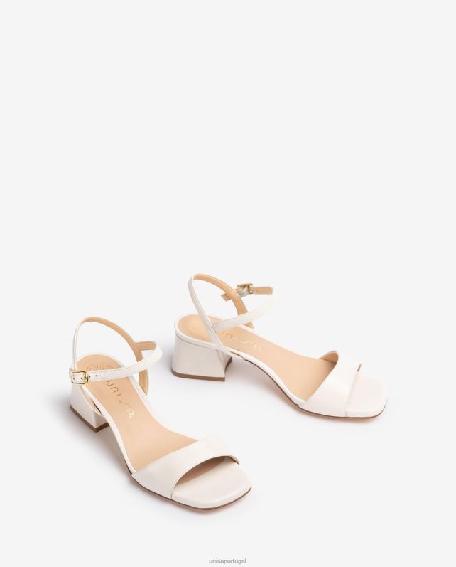 Unisa sandália com salto largo mulheres 6V2Z640 branco