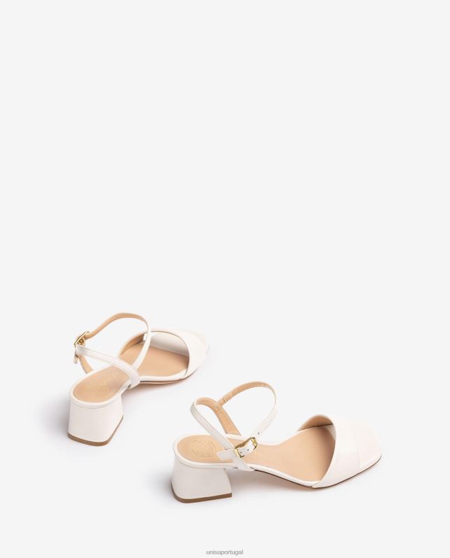 Unisa sandália com salto largo mulheres 6V2Z640 branco