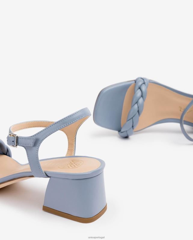 Unisa sandália com tira trançada mulheres 6V2Z6147 azul
