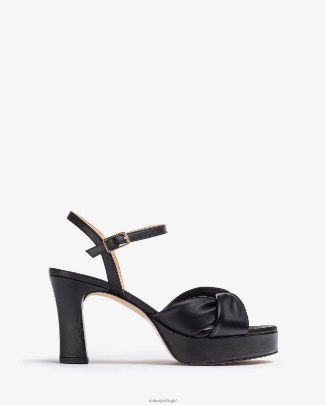 Unisa sandália com tiras cruzadas largas mulheres 6V2Z624 moda