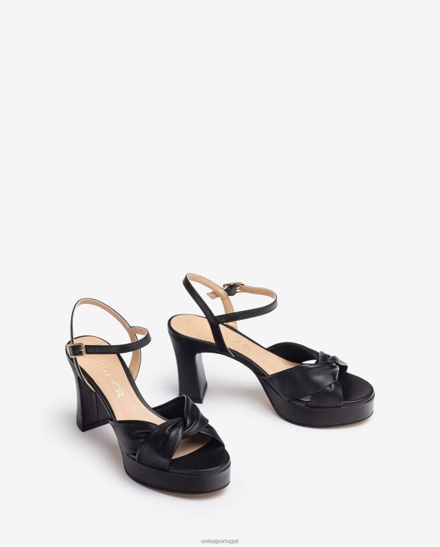 Unisa sandália com tiras cruzadas largas mulheres 6V2Z624 moda