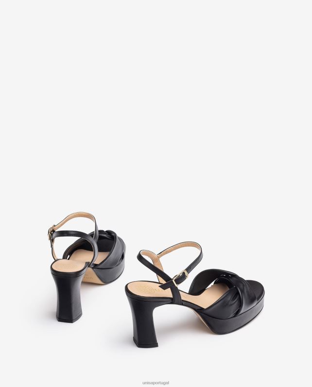 Unisa sandália com tiras cruzadas largas mulheres 6V2Z624 moda