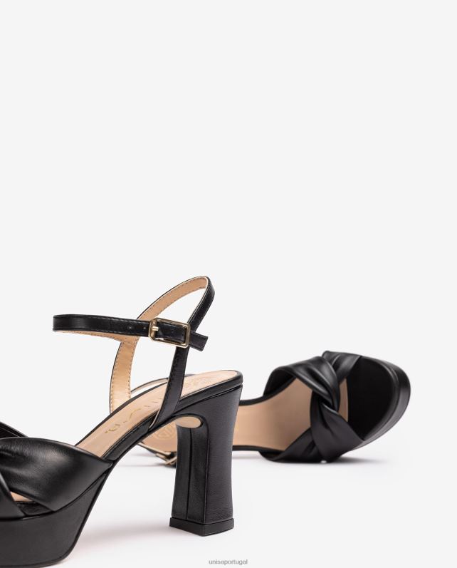 Unisa sandália com tiras cruzadas largas mulheres 6V2Z624 moda