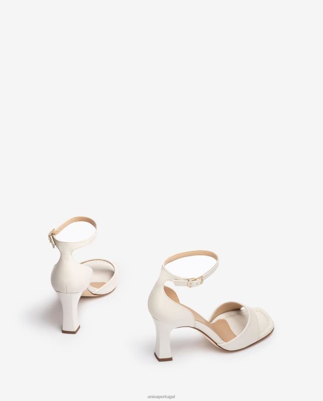 Unisa sandália d'orsay de couro com tira no tornozelo mulheres 6V2Z6451 gracioso