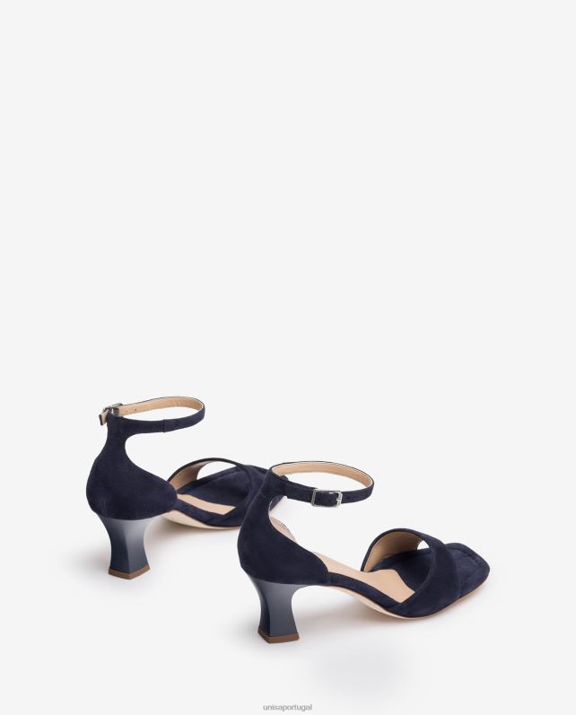 Unisa sandália de camurça com salto médio mulheres 6V2Z6195 azul