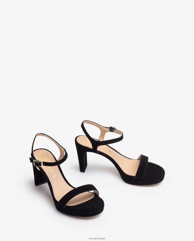 Unisa sandália de camurça mulheres 6V2Z6275 preto