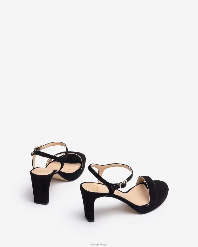 Unisa sandália de camurça mulheres 6V2Z6275 preto