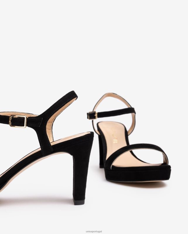 Unisa sandália de camurça mulheres 6V2Z6275 preto