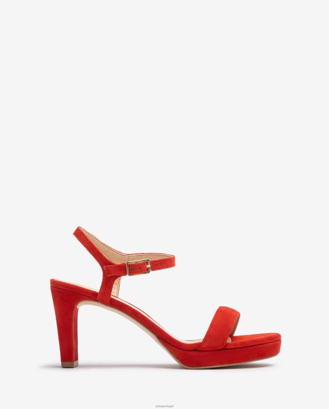 Unisa sandália de camurça mulheres 6V2Z6276 vermelho