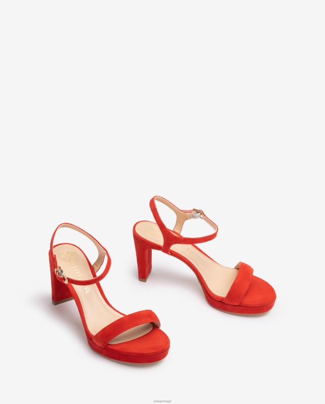 Unisa sandália de camurça mulheres 6V2Z6276 vermelho