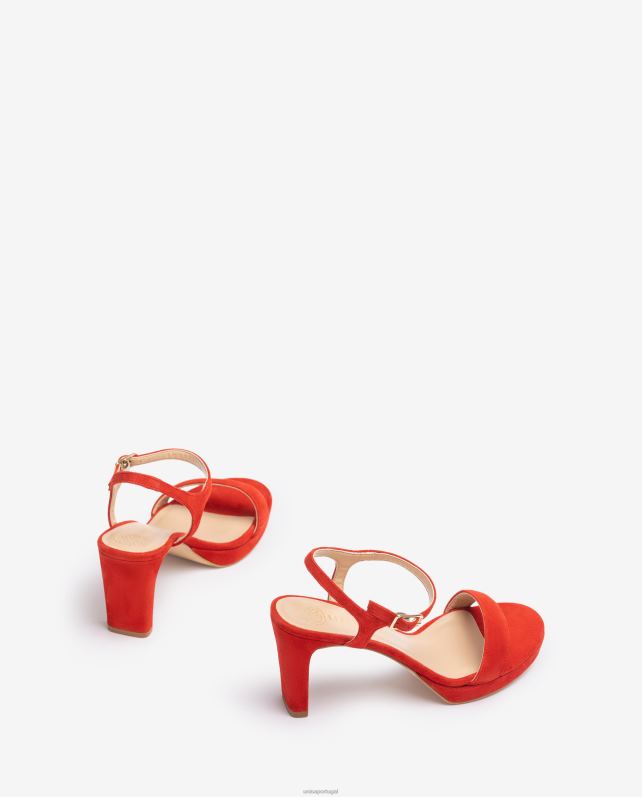 Unisa sandália de camurça mulheres 6V2Z6276 vermelho