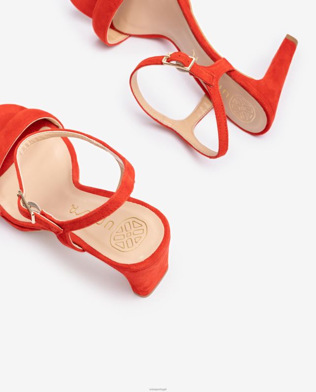 Unisa sandália de camurça mulheres 6V2Z6276 vermelho