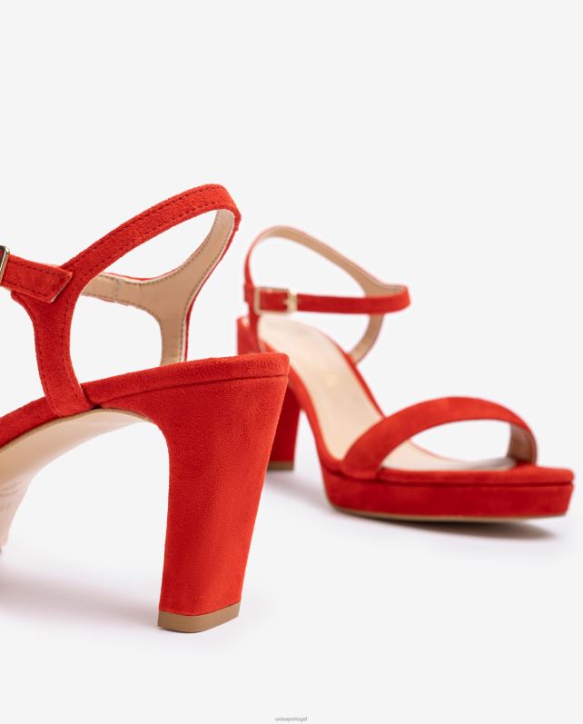 Unisa sandália de camurça mulheres 6V2Z6276 vermelho