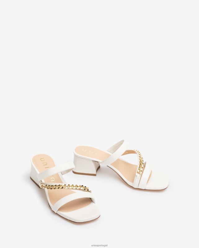 Unisa sandália de tiras com corrente mulheres 6V2Z6141 gracioso