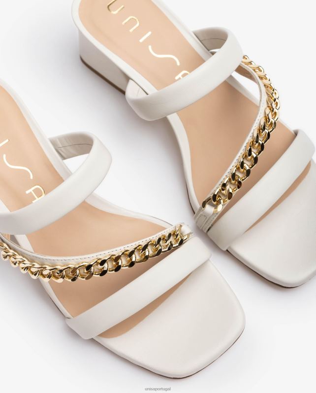 Unisa sandália de tiras com corrente mulheres 6V2Z6141 gracioso