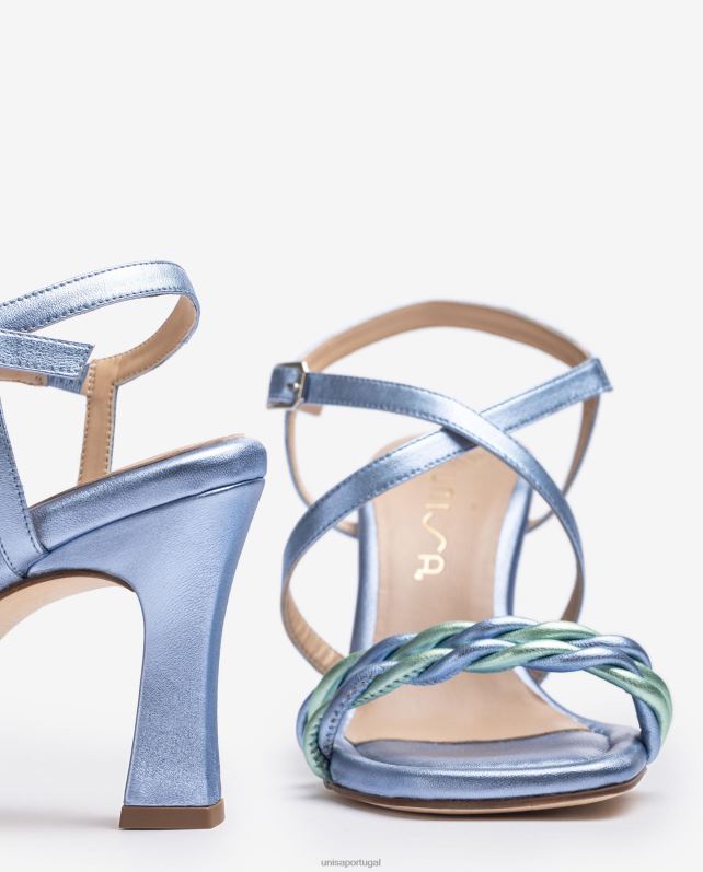 Unisa sandália de tiras metálicas mulheres 6V2Z6258 azul