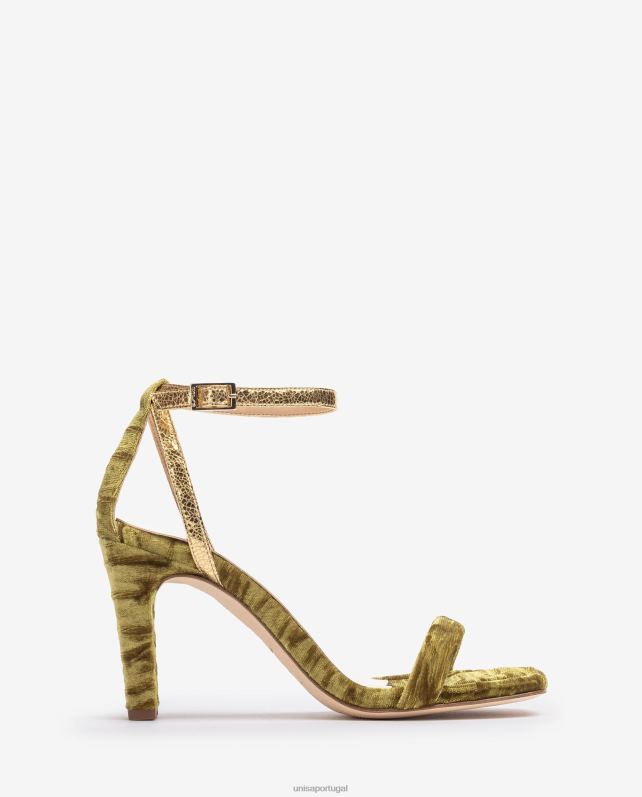 Unisa sandália de veludo mulheres 6V2Z61314 verde