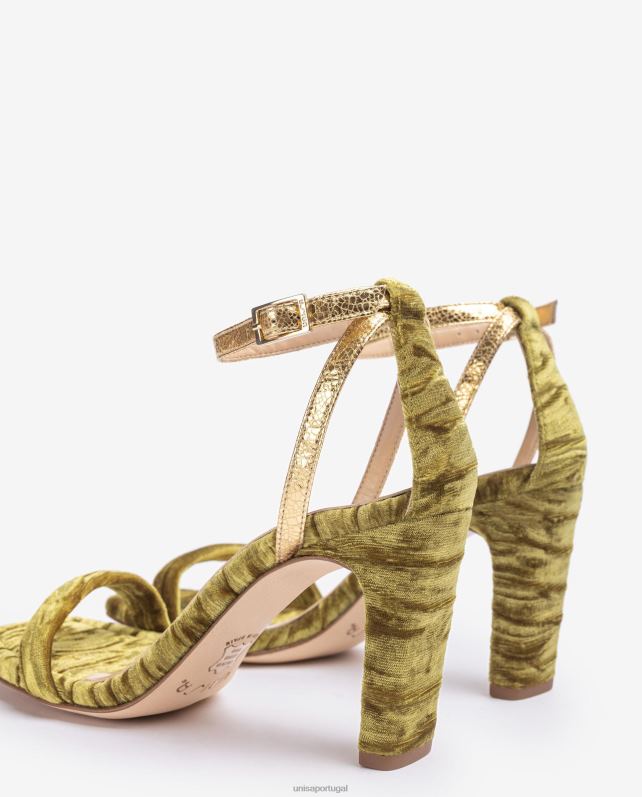 Unisa sandália de veludo mulheres 6V2Z61314 verde