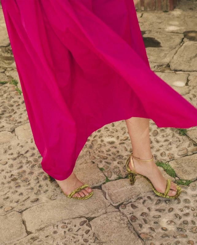 Unisa sandália de veludo mulheres 6V2Z61314 verde