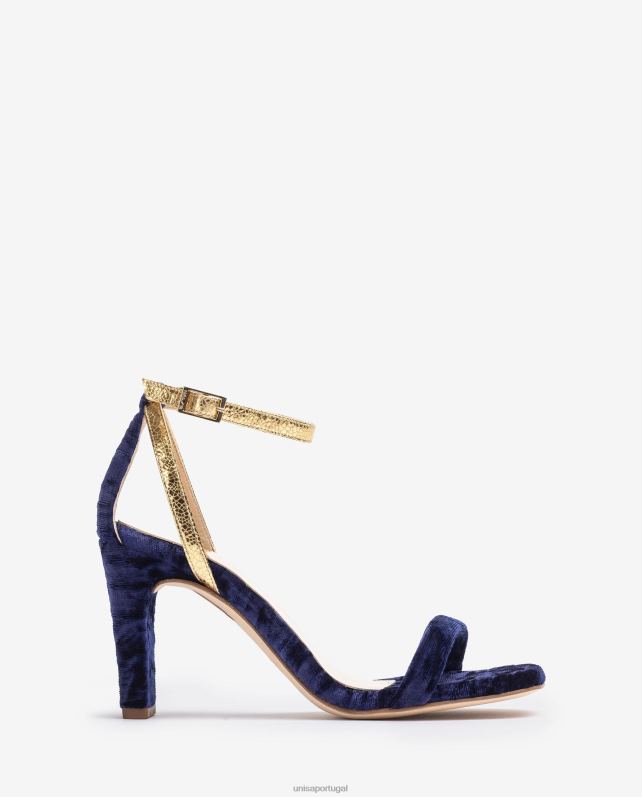 Unisa sandália de veludo mulheres 6V2Z61315 azul