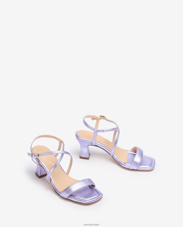 Unisa sandália dedo quadrado inteligente mulheres 6V2Z6179 lila