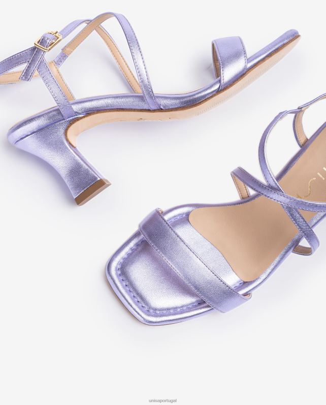 Unisa sandália dedo quadrado inteligente mulheres 6V2Z6179 lila