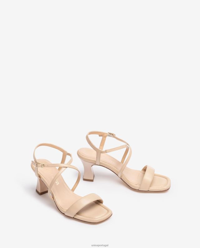 Unisa sandália dedo quadrado inteligente mulheres 6V2Z6182 bege