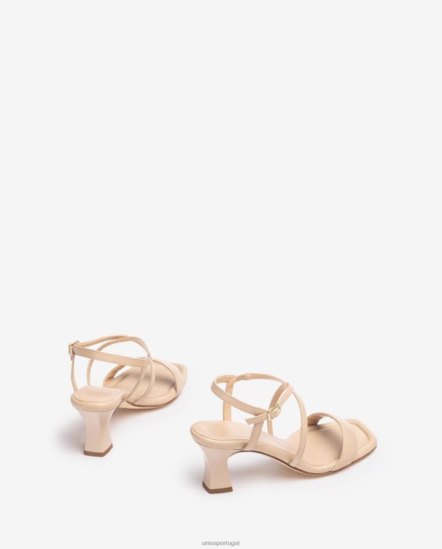 Unisa sandália dedo quadrado inteligente mulheres 6V2Z6182 bege