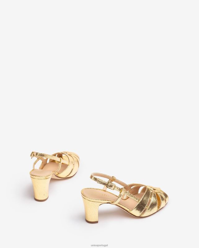 Unisa sandália elegante com salto médio mulheres 6V2Z6172 gracioso