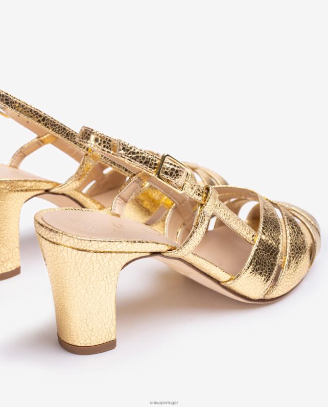 Unisa sandália elegante com salto médio mulheres 6V2Z6172 gracioso