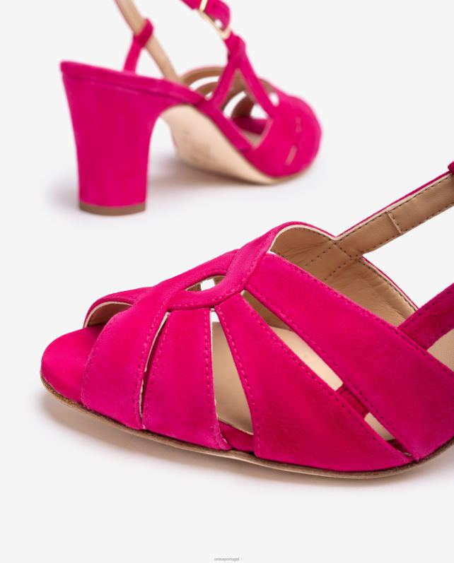 Unisa sandália elegante com salto médio mulheres 6V2Z6174 rosa