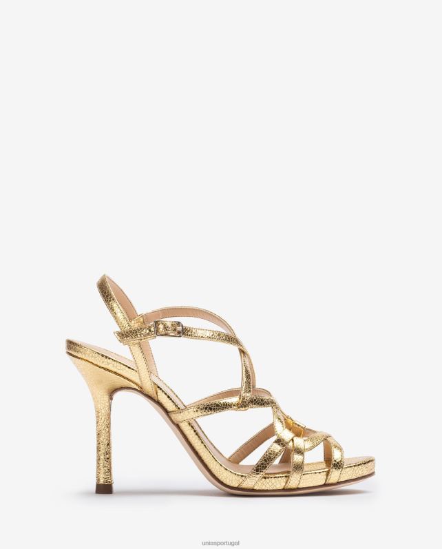 Unisa sandália rasteira com salto alto mulheres 6V2Z6284 moda