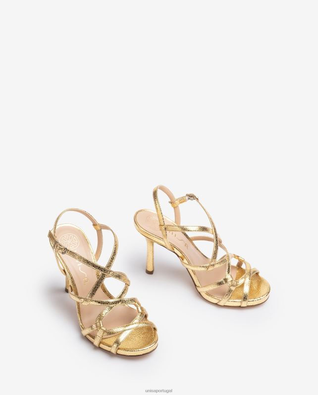 Unisa sandália rasteira com salto alto mulheres 6V2Z6284 moda