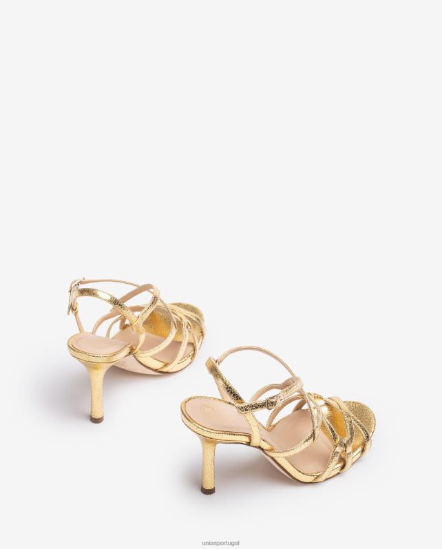 Unisa sandália rasteira com salto alto mulheres 6V2Z6284 moda