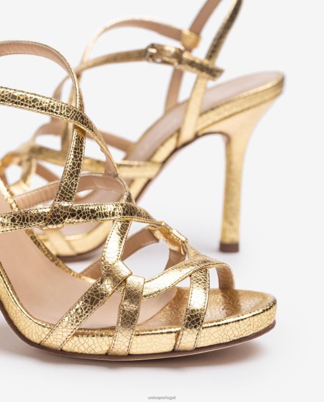 Unisa sandália rasteira com salto alto mulheres 6V2Z6284 moda