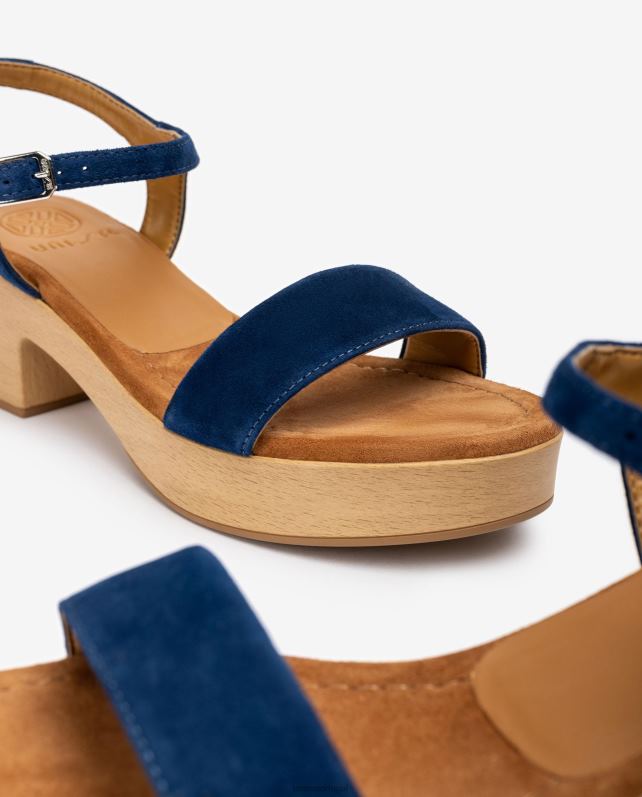 Unisa sandália salto bloco baixo mulheres 6V2Z6131 azul