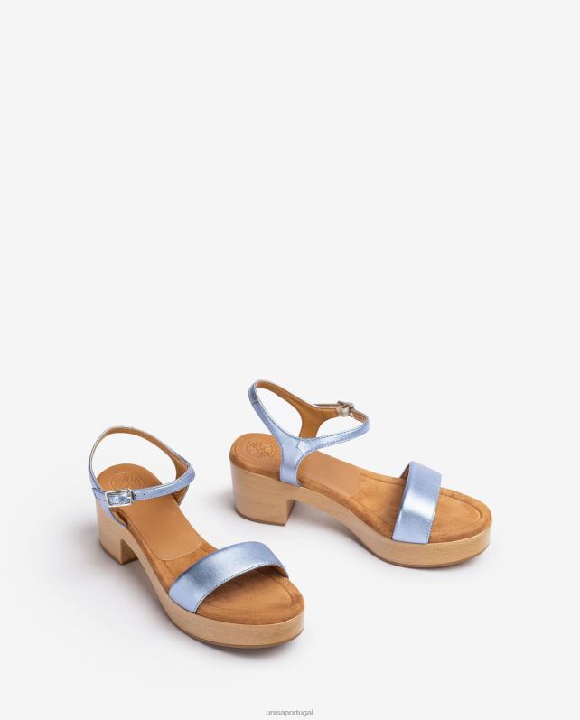 Unisa sandália salto bloco baixo mulheres 6V2Z6132 azul