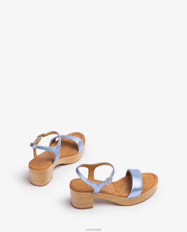 Unisa sandália salto bloco baixo mulheres 6V2Z6132 azul