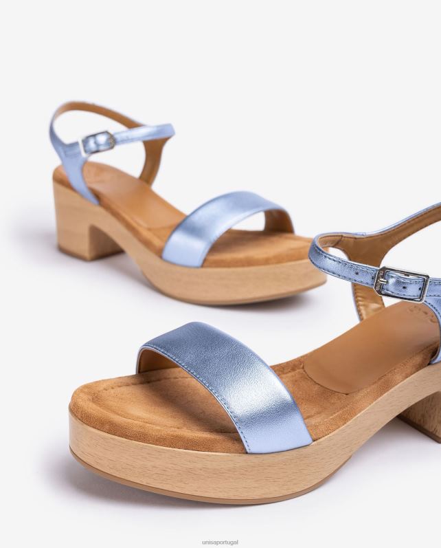 Unisa sandália salto bloco baixo mulheres 6V2Z6132 azul