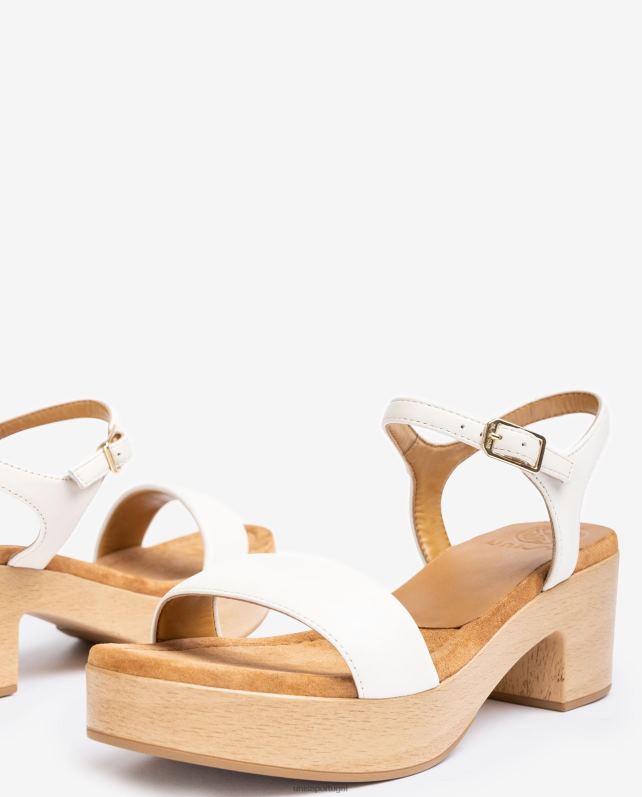 Unisa sandália salto bloco baixo mulheres 6V2Z6135 branco