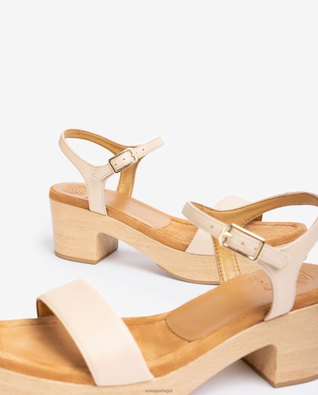 Unisa sandália salto bloco baixo mulheres 6V2Z6137 bege