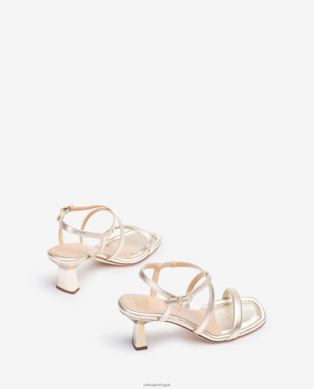 Unisa sandália salto geométrico mulheres 6V2Z6344 gracioso