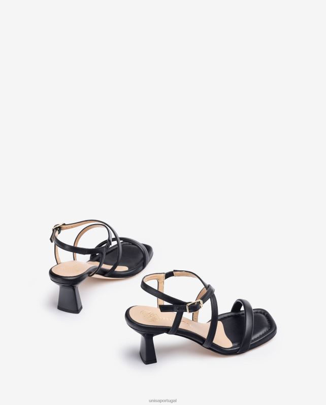 Unisa sandália salto geométrico mulheres 6V2Z6361 moda