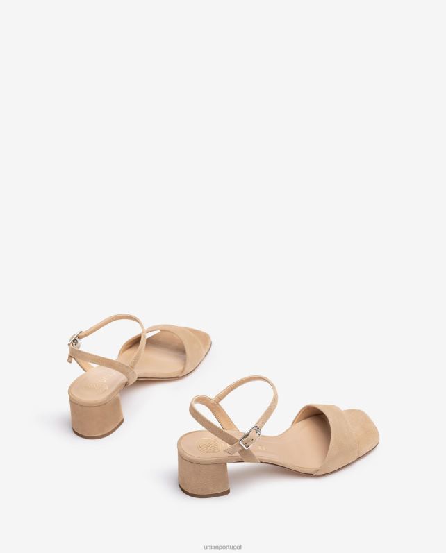Unisa sandália salto largo mulheres 6V2Z6423 bege