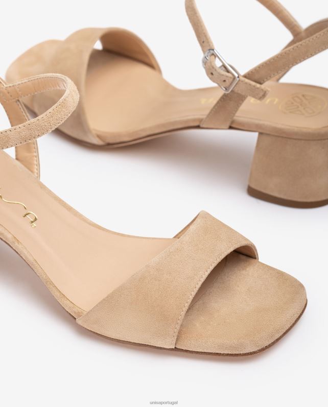 Unisa sandália salto largo mulheres 6V2Z6423 bege