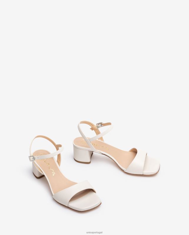 Unisa sandália salto largo mulheres 6V2Z6434 branco