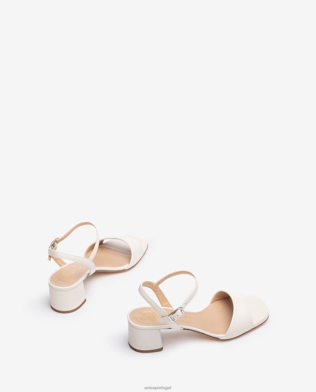 Unisa sandália salto largo mulheres 6V2Z6434 branco