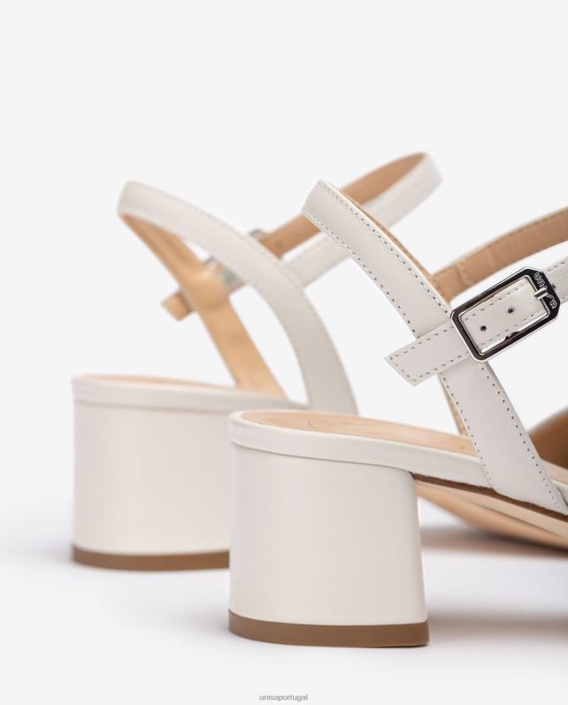 Unisa sandália salto largo mulheres 6V2Z6434 branco