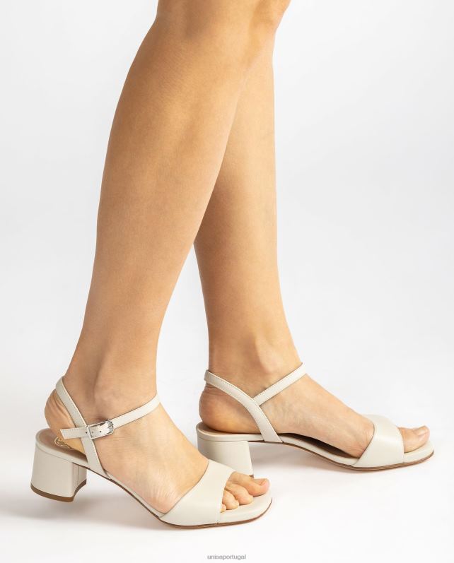 Unisa sandália salto largo mulheres 6V2Z6434 branco